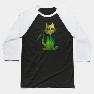 Cat Van Gogh Poet's Garden Baseball T-Shirt